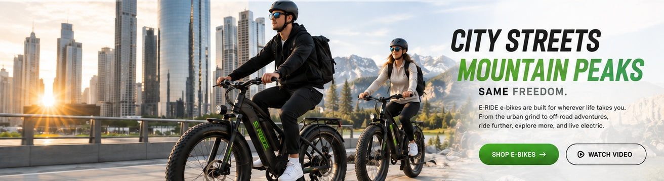 E-RIDE city streets and mountain peaks